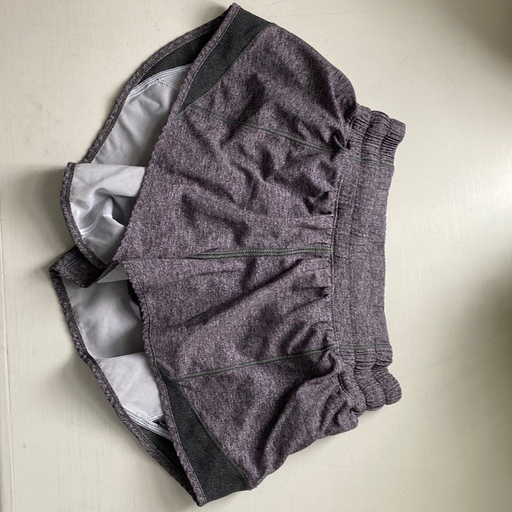 Lululemon hotty hot shorts grey size 4 like new!
